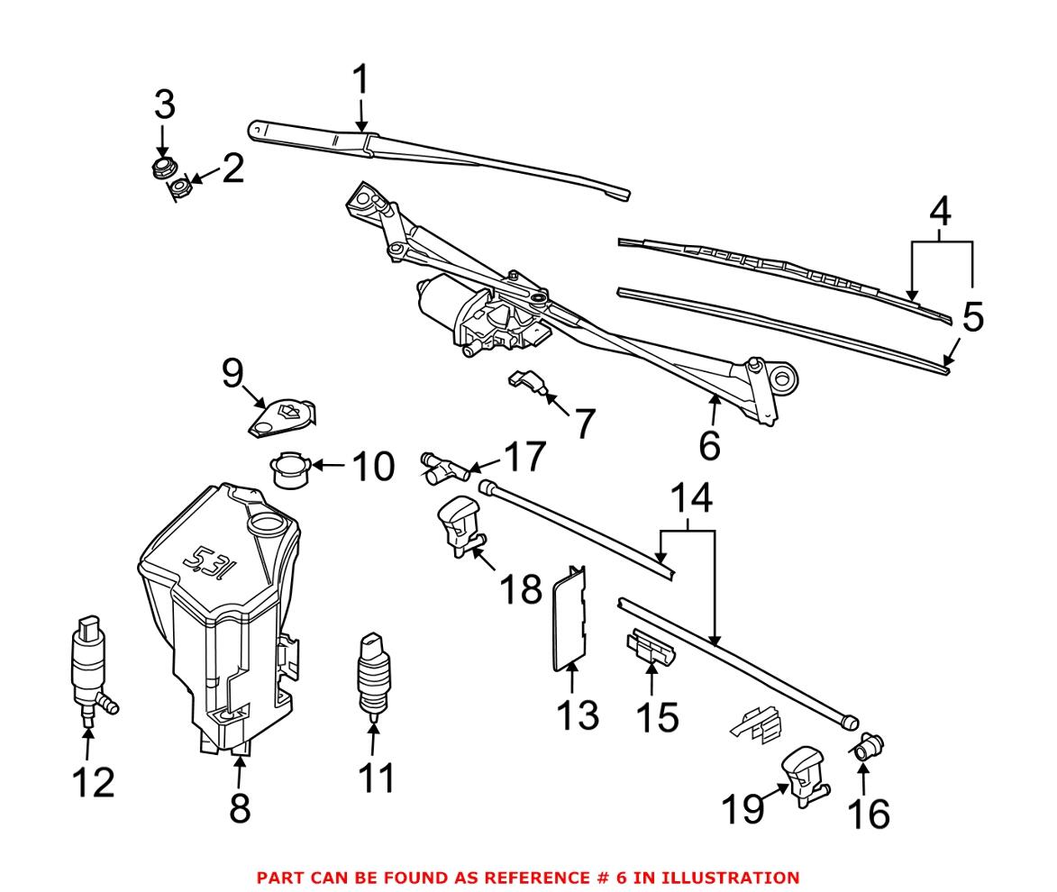 BMW Windshield Wiper Linkage (w/ Motor) 61617192969